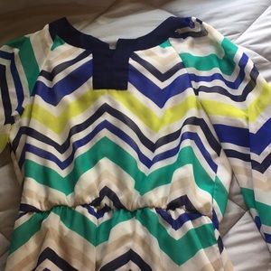 multi colored zig zag dress